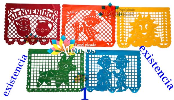 ENRAMADA DE PAPEL MULTICOLOR 5 MTS FIESTA INFANTIL MEXICANA
